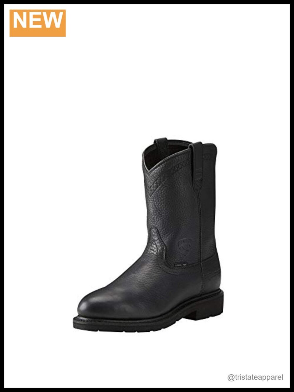 ARIAT Sierra Steel Toe Work Boots Grain Leather Pull-On Safety Mens